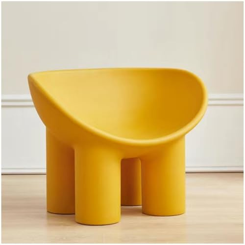 XRBCNMM Canapé à pieds éléphant avec coussin en peluche pour salon, chambre à coucher, balcon, bureau, fauteuil confortable pour adultes et enfants (jaune foncé, 84,1 cm sans coussin)