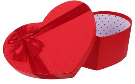 minkissy Herzförmige Geschenkbox Mittel Größe Romantische Bastelbox Aus Robustem Material Mit Deckel Für Valentinstag Blumen Pralinen Präsentation Paare