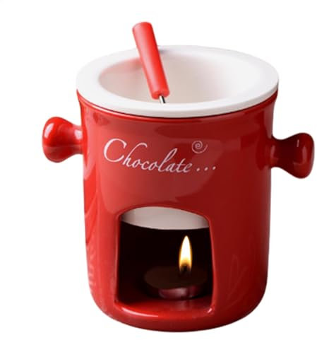 Bsbkoj ondue Tasse Keramik, Käse Schmelzender Fonduetopf, Kompakte Fonduetassen, Fonduetasse für Picknicks, Nachmittagstee Fonduetasse, Fonduetopf, Individuelle Fonduetasse, Keramik