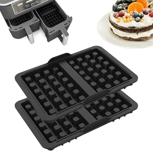 NIEEKRUN Accesorios para freidora de aire caliente, 2 piezas de accesorios para freidora de aire Ninja con Ninja AF300EU, AF400EU, AF451EU, SL400EU, AF500DE, Waffel Air fryer Accesorios para gofrera