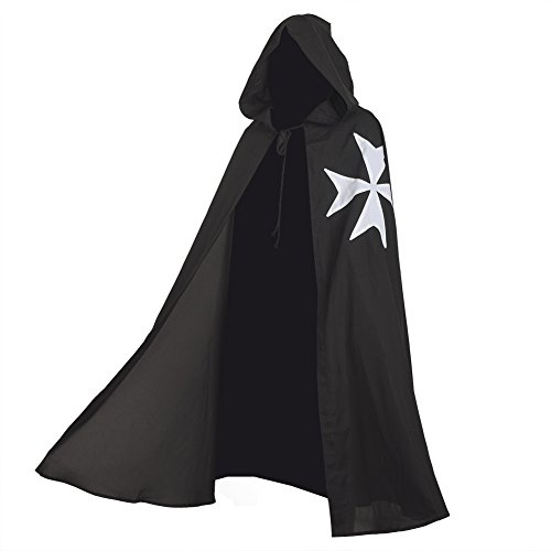 BLESSUME medeltida templar riddare kappa sjukhusare rock med huva