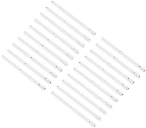 QUARKZMAN Schubladenschienen, 20 Stück 300mm - Kunststoff-Schubladenschienen, seitlich montierte gerillte Führungsschienen für Schubladen von Schränken, Nachttischen, Kleiderschränken (Weiß)