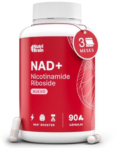 NAD+ 100% PURO Alta Absorción 300mg Nicotinamide Riboside (NR) 100% Sin Mezclar | 90 cápsulas | Anti-Edad y Fatiga | NAD Booster, Salud Celular y Vitalidad | Sin Gluten | No OGM