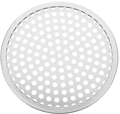 KICHOUSE Bandeja Para Pizza De Acero Inoxidable Bandeja Para Horno Multifunción Plato Redondo Para Pizza Accesorio Para Hornear Reutilizable