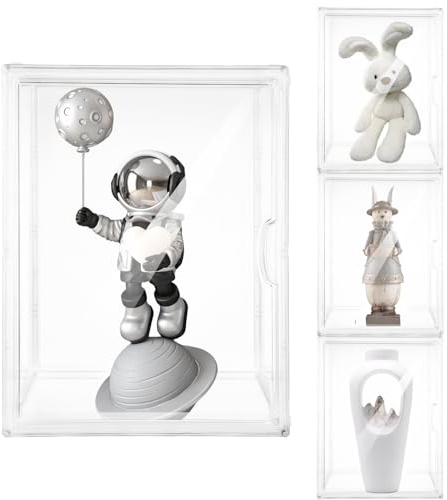 Vitrine pour Collection 39x29x25cm , Boîte d’Exposition Acrylique Transparente Empilable, Magnétique et Amovible – Design Antipoussière, Idéale pour Figurines, Labubu, Voitures et Modèles
