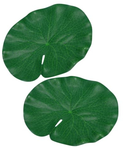 LOORGVEL Künstliche Lotusblätter Schwimmende Teichdekoration Realistische Seerosenblätter Für Gartenteich Aquarium Und Brunnen 15 Zoll Eva-Material Wetterfest Und Wiederverwendbar