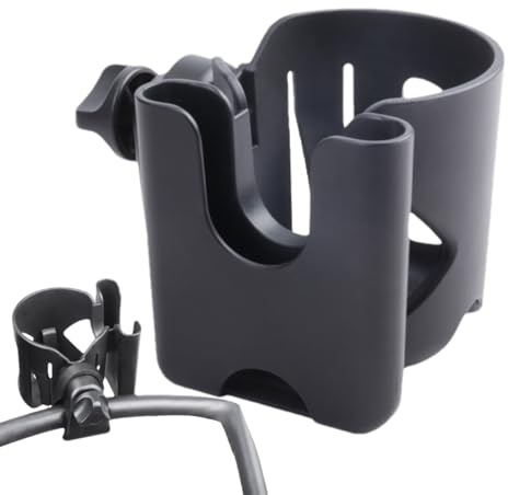 Portavasos Para Silla De Ruedas - De Bebidas Para Cochecito, Organizador De Teléfono Para Tazas 2 En 1 Para Scooter | De Bicicleta Celular Giratoria De 360 Grados, Soporte Para Teléfono