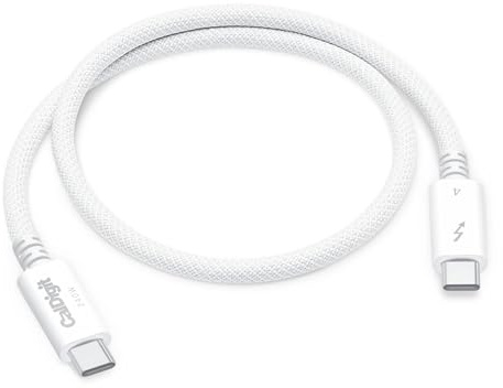 CalDigit Cable trenzado Thunderbolt 4 Pro - Entrega de energía de 40 Gbps y 240 W, compatible con Thunderbolt 3, Thunderbolt 5, USB 4 tipo C, MacBook Pro, iMac, iPhone 16 (Pro Thunderbolt 4/USB4 de