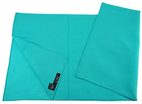 TigerTie Damen Nickituch Halstuch in türkis einfarbig Uni - Tuchgröße 60 x 60 cm - 100% Baumwolle