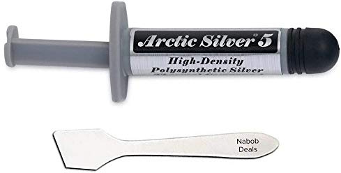 Arctic Silver 5 Thermal Cooling Compound Paste 3.5g High-Density Polysynthetic Silver (AS5 3.5G w/Tool)
