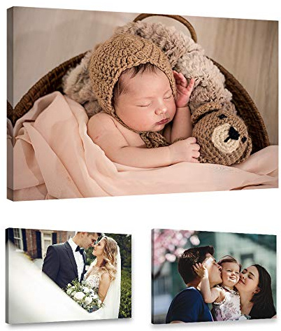 Feeby - Leinwand Bilder - Leinwand Personalisiert Foto - Leinwandbilder 100x70 - Foto Geschenk, Druck auf Canvas, Wand Deko, Wanddekoration für Zuhause - Wohnzimmer & Schlafzimmer