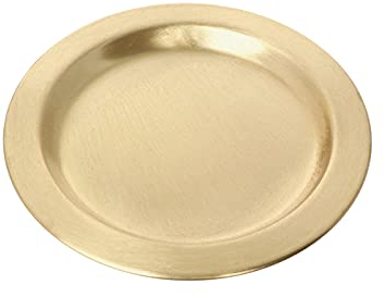 NKlaus Untersetzer Ø 11cm Aluminium Gold rund Unterteller Dekoration gebürstet für Kerzen Stumpenkerzen Windlichter Taufe Hochzeit Spülmaschinenfest 2853