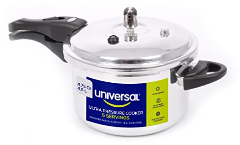 Universal Ultra 4.75 Quart Pressure Cooker, Anti-Rust Aluminum Stovetop Pressure Cooker with 5-Layer Safety System, Dishwasher Safe, 5-Serving Capacity
