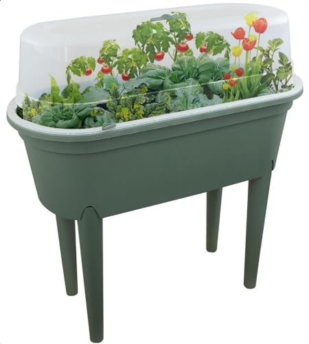 idooka Small Planter Propagation Station Grow House for Indoor or Outdoor Use, Potting Bench Ideal Plastic Pop Up Plant Nursery for Small Gardens, Patios or Spaces