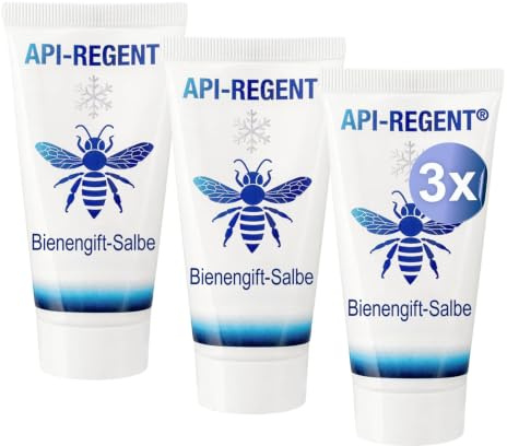 API-REGENT Die ECHTE Bienengift-Salbe - Kräuteröl-Salbe mit naturreinem Bienengift – natürliche Hautpflege – 3x 50ml | Seit 1844 das Original aus Deutschland, Naturreines Bienengift & ätherische Öle, 100% Natur