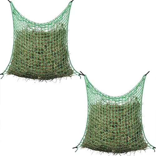 ADWOA Heunetze 2 STK Quadratisch 0,9x1,5 m PP Heuraufe Pferd Heunetz Groß Heuraufe