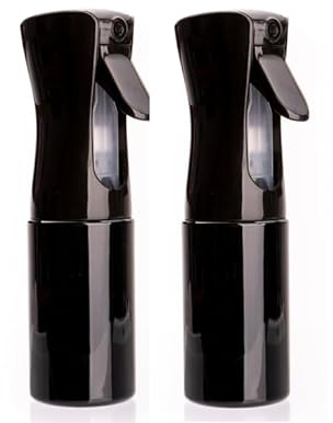 Genérico Pack Botella Pulverizador Agua Fina Niebla Pulverizador Continuo - Botella de Spray agua Rociador para cabello plantas limpieza 200 ml