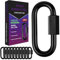 Manesi Chain Quick Links- Locking Carabiners, Chain Hooks, Twist Key Ring Screw Chain Link (10PCS 1.9”)