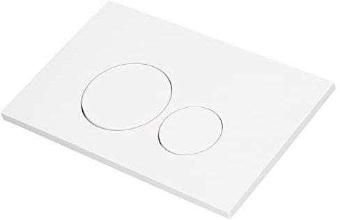 Xcello Pannello Per Cassetta Dell'acqua Per WC con Doppio Flusso, Pannello con Pulsanti Rotondi in ABS Bianco, Colonne Nascoste Per Un Look alla Moda Per L'arredamento del Bagno