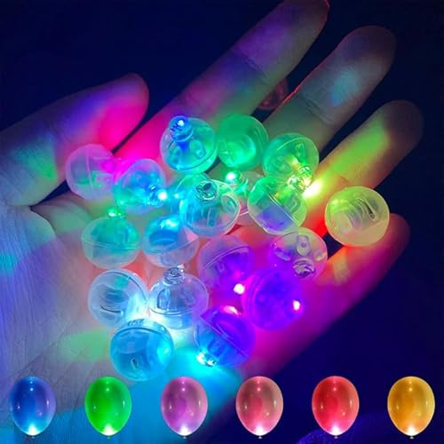Led Luftballon Licht, 100 Stück Mini Led Ballonlichter Bunt, Runde Luftballon Led Licht, Party Lichter Balloon für Papier Laterne, Hochzeit, Weihnachten, Party, Geburtstag Deko