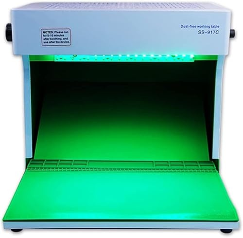 Cappa a Flusso Laminare Verticale con Cappa a Flusso Laminare, Tavolo per Stazione di Lavoro con Banco Pulito a Flusso d'Aria 110V-220V con Ventole, per Riparazione del Telefono/Officina/Laboratorio