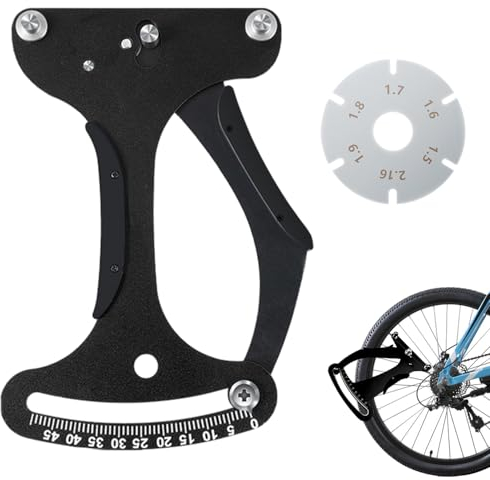 Riisoyu Misuratore di Tensione per Raggi, con Tabella di confronto delle sollecitazioni Misurazione di Tensione dei Raggi della Bicicletta Bicicletta Raggi Tensione Misuratore Calibrazione Strumento