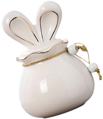 Alipis Biscottiera In Ceramica Con Coniglietto Di Pasqua Piatto Di Caramelle Per Conigli Ciotola Per Conigli Con Coperchio Contenitore Per Tè A Foglie Sfuse Barattolo Di Caramelle