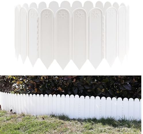 Bordure de jardin en plastique de 2 m – Bordure paysagère pour pelouse, parterre de fleurs, allée de terrasse – Clôture en plastique