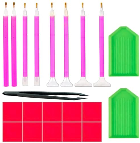 ElevaPulse 21 Stück Diamond Painting Stift und Zubehör für DIY Diamantmalerei, Stickerei und Nagelwerkzeug