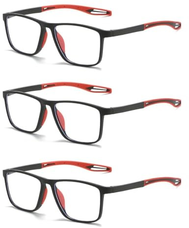 Hubeye Lunettes de lecture sportives ultra légères pour femmes et hommes Lunettes de lecture anti-lumière bleue