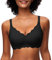 Cavotor Non Wired Bras for Women Seamless Support Wireless Bra for Large Breasts Comfort Soft Bras Ladies T Shirt Bralettes with Extra Extender (Black,L)