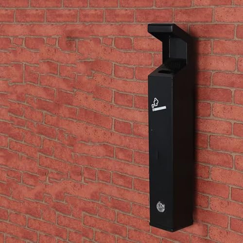 GUODDM Wandaschenbecher Für Draußen, Wandaschenbecher Für Draußen, Wand-Aschenbecher Edelstahl Outdoor Zigaretten-Aschenbecher Creative Public Smokeless Ash Tray Smoking Receptacles Abschließbar(Q1)