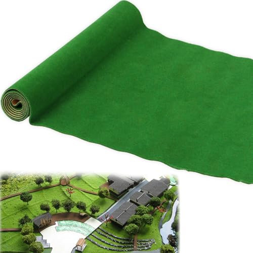 Tikplus 100x41cm Kunstrasen Teppich, Kunstrasen zum Basteln, Schneidbar Rasenteppich, Kunstrasen Balkon, Kunstrasen Klein zum Basteln, für Fussball Deko, Gartenparty Landschaft