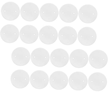 Couvercle Électrique Rond en Plastique Blanc, Lot de 20 | Cache Trou Plafond, Plaque de Recouvrement pour Boîtes et Ouvertures Murales, Pp Plat Simple