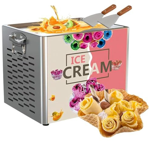 HYYKEJI Sorbetière en Acier Inoxydable, sorbetière électrique, avec Moule carré de 30x24cm, Design antidérapant, Trous de Refroidissement Multiples, pour Les Bars, cafés, boutiques de Desserts.