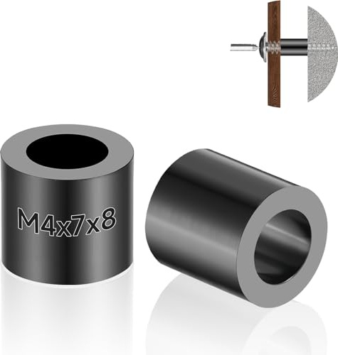 Jyvex 120 distanziatori in plastica, M4 x 7 x 8 mm, distanziatori in ABS di alta qualità, per montaggio elettronico, manicotti distanziali, funzione rondelle in plastica contro il cortocircuito