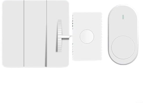 Sumsoctober Bouton poussoir de maison intelligente, télécommande d'interrupteur de lumière, fonctionnement sans fil longue portée (1 télécommande)