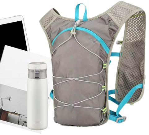 Chaleco de Carreras de hidratación, Deportiva Transpirable con depósito, Accesorio de Pecho Ligero Impermeable para Correr, Senderismo, Ciclismo de Viaje
