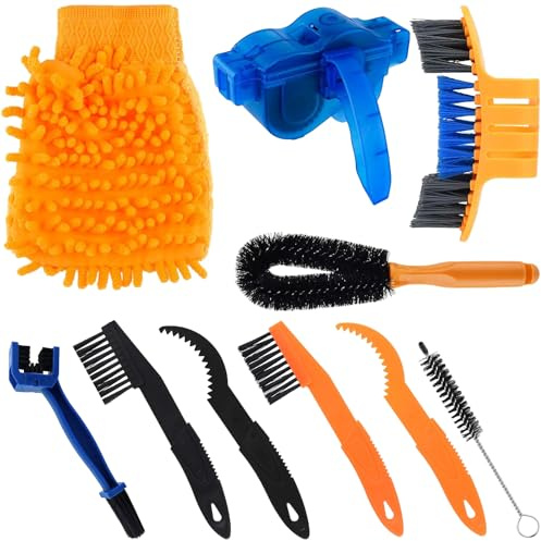 Bangbobi Limpiador para Cadenas de Bicicleta, Limpiador para Cadenas de Bicicleta, Dispositivo para Limpiar Cadenas de Bicicleta, Kit de Limpieza para Bicicletas con Cepillo para Cadenas