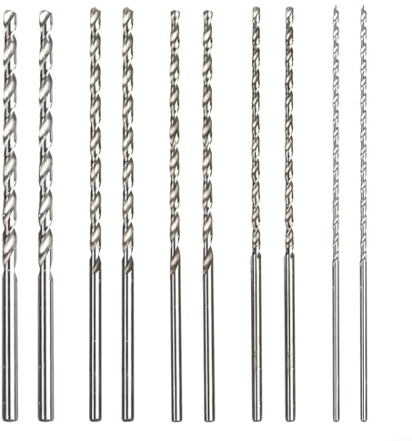 10 Pcs High Speed Steel Extra Long Drill Bit Set for Wood Aluminum Plastic 2mm 3mm 3 5mm 4mm 5mm Bits for Electric Drills