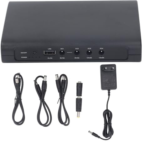 SEAFRONT USB Fuente de Alimentación Ininterrumpible Mini Batería de Respaldo de Batería para la Cámara de Seguridad del Módem del Enrutador 12000 MAh (Enchufe de la UE)