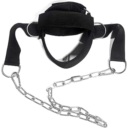 BUBEFSKD Harnais De Cou Sport Entraîneur Sangle Épaisse D'haltérophilie pour L'entraînement Chapeau Résistance Constructeur Muscles avec Tête Chaîne Et Harnais D'entraînement