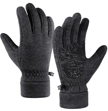 Guanti invernali, termici, antivento, antiscivolo, palmo antiscivolo, guanti invernali con dita touchscreen, per uomini e donne, per corsa, ciclismo, guida, arrampicata, escursionismo, campeggio