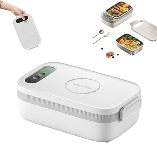 Generico Contenitore elettrico per il pranzo per adulti, scalda-cibo autoriscaldante, 7 impostazioni di tempo, 14000 mAh, ricaricabile tramite USB, portatile, per ufficio, esterno, studenti