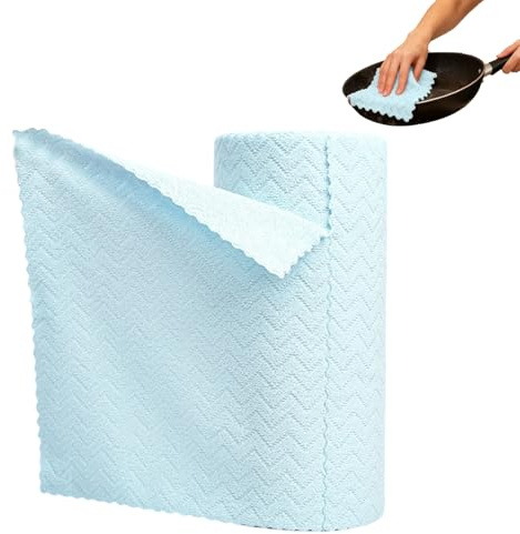 Eastuy Rollo De Toallas De Microfibra | Tela De Limpieza Que Se Arranca Reutilizable Absorbente | Paños De Cocina - Para Cocina Lavado De Platos Ventanas Taller Baño Hogar Limpieza Detallado De Coches