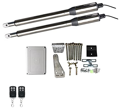 Motor de puerta corrediza, 300 kg ARM automático DUAL SWING GATE GATE ABREABER OPERADOR DRUCTOR DE PUERTA DE STORDO DE LA PUERTA ABRAÑO for EL CONTROL DE ACCESO SEGURIDAD DE HOGAR(2 remotes)