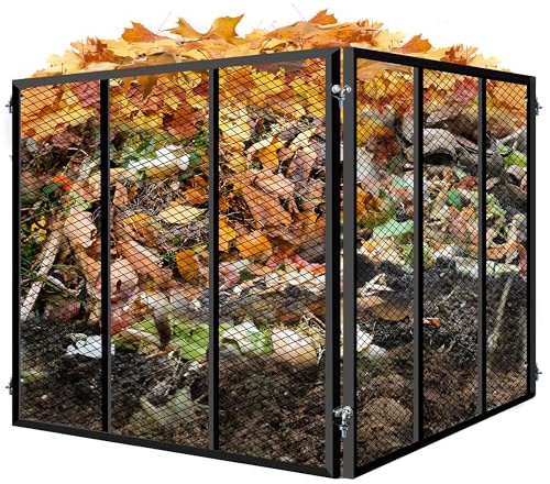 Contenedor de abono para exteriores, reciclador de residuos de jardín duradero para un compostaje eficiente y ecológico en jardinería de patio trasero