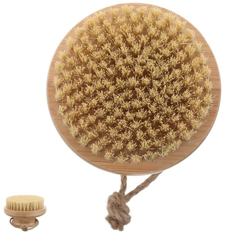Ciieeo Setole Morta con Sisal Doccia e Bambù Spazzola in Massaggi Esfoliazione Rimozione Pelle Scrub Corpo Donna Uomo