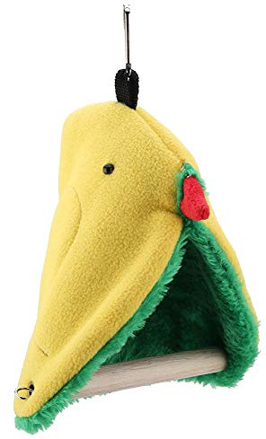 Letto per Tenda con Gabbia per Amaca in Peluche a Forma di Triangolo per Pappagalli, per Alleviare Lo Stress e Il Calore, Giocattolo da Appendere alla Grotta per Uccelli Felici per Uccelli di