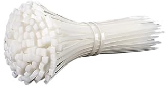 500/1000 Uds. Lazo de nailon plástico con bloqueo automático, envolturas cremallera blancas, juego cables correa, anillo sujeción, envoltura alambre(2.7x200 (500pcs))